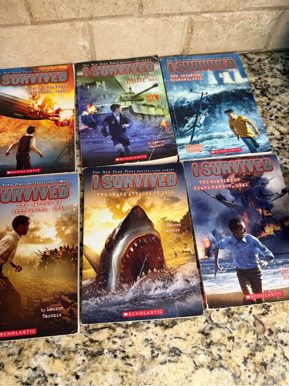 Scholastic I Survived Paperback Set – Red, Blue, Yellow Covers